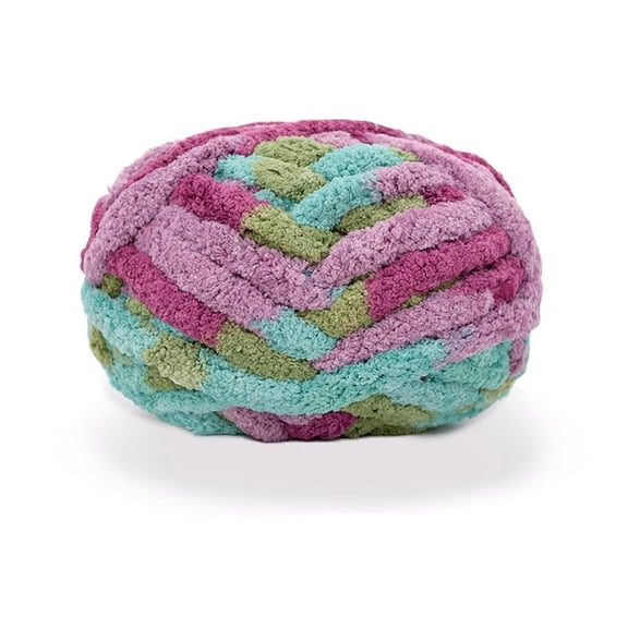 Chunky Knit Chenille Yarn for Hand Knitting Blankets, Super Soft Big Jumbo Blanket Yarn,1Pcs