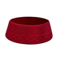 thumbnail image 1 of Knit Christmas Tree Collar, Burgundy Red Cable Knit Tree Skirt Ring for Artificial Pencil Trees, Rustic Farmhouse Xmas Tree Base Cover Stand for Home DÃ©cor, 1 of 6