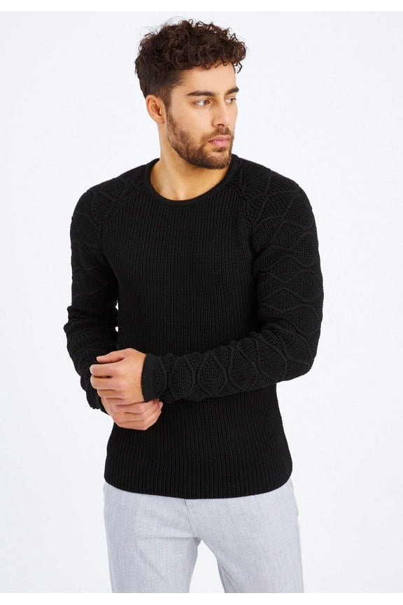 Chunky Knit Crew Neck Sweater