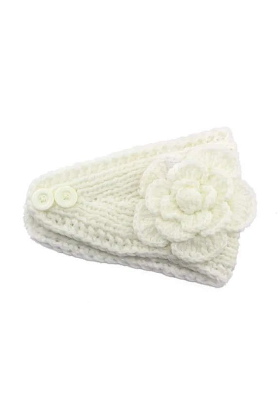 Chunky Knit Headband Crochet Winter Ear Warmer Floral Hair Band Women Girls