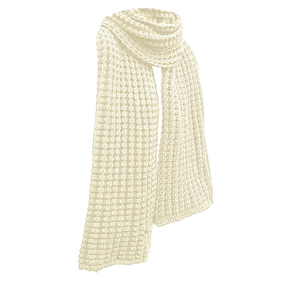 Chunky Knit Scarf for Women and Men,Extra Long Thick Winter Scarf for Couples,Oversized Warm Knitted Wrap,Soft Yarn Cold Weather Scarf for Autumn and Winter Season, Labeled Fashion Scarf Beige