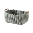 thumbnail image 1 of Chunky Knit Storage Basket | Woven Rope Organizer Box | Desktop & Bedside Organizer for Snacks & Sundries | Dorm Room Decor, 1 of 1