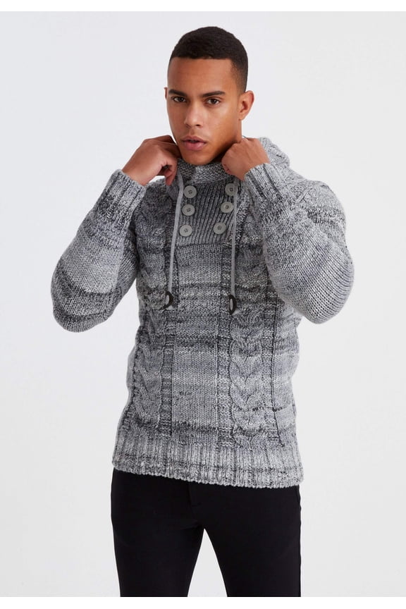 Chunky Knit Sweater With Hood