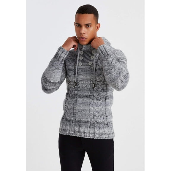 Chunky Knit Sweater With Hood