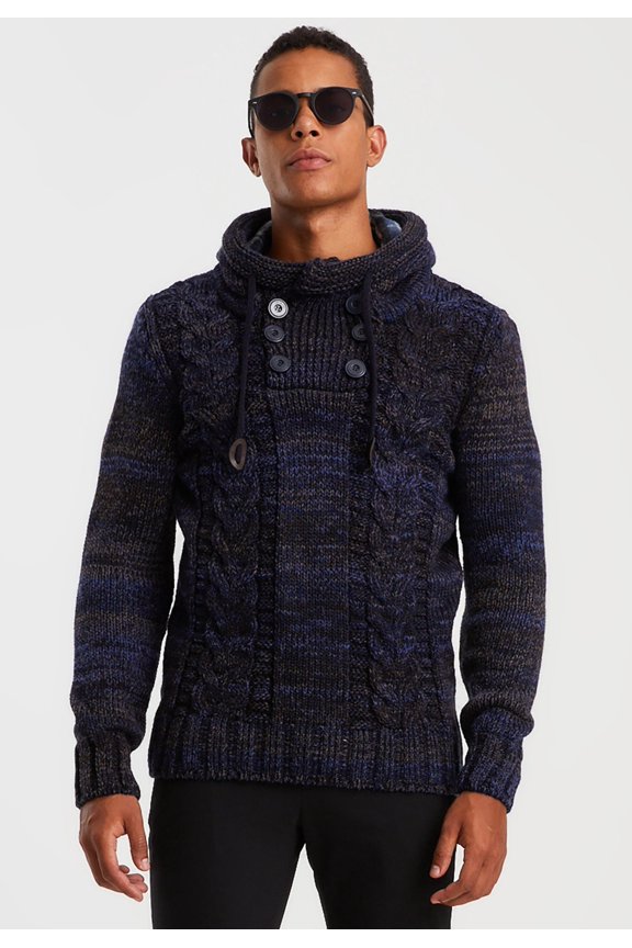 Chunky Knit Sweater With Hood