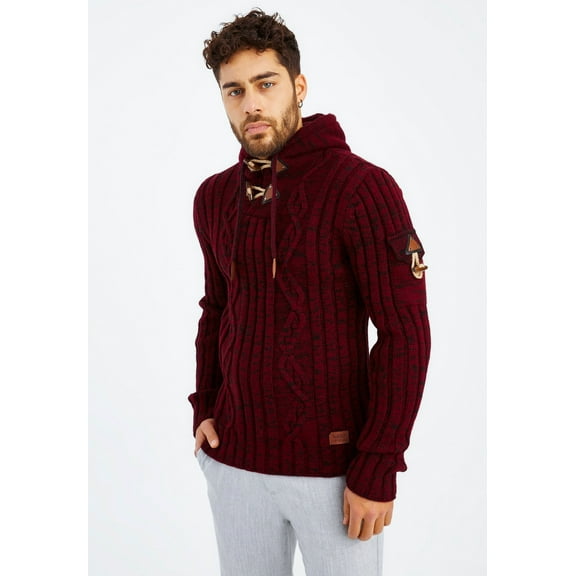 Chunky Knit Sweater With Hood