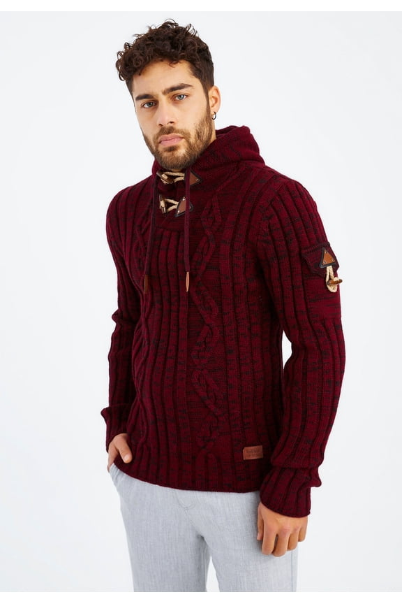 Chunky Knit Sweater With Hood