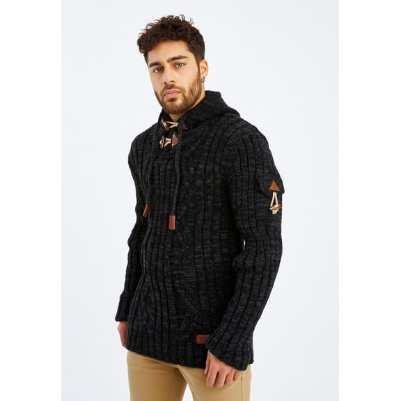 Chunky Knit Sweater With Hood