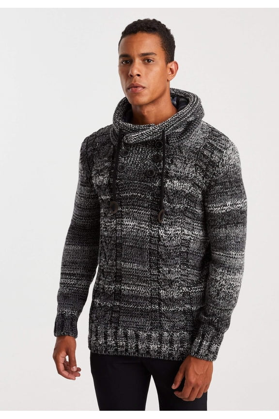 Chunky Knit Sweater With Hood