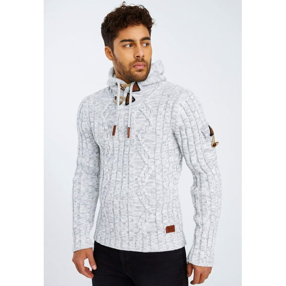 Chunky Knit Sweater With Hood