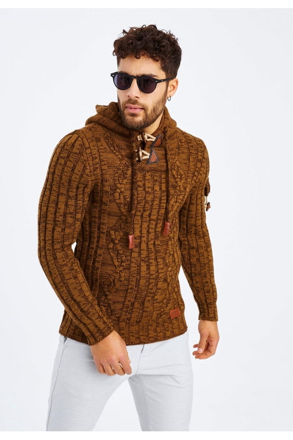 Chunky Knit Sweater With Hood