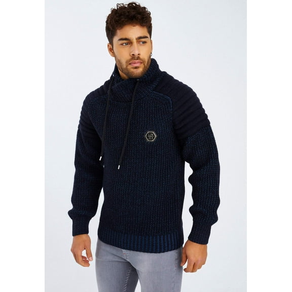 Chunky Knit Sweater With Shawl Collar