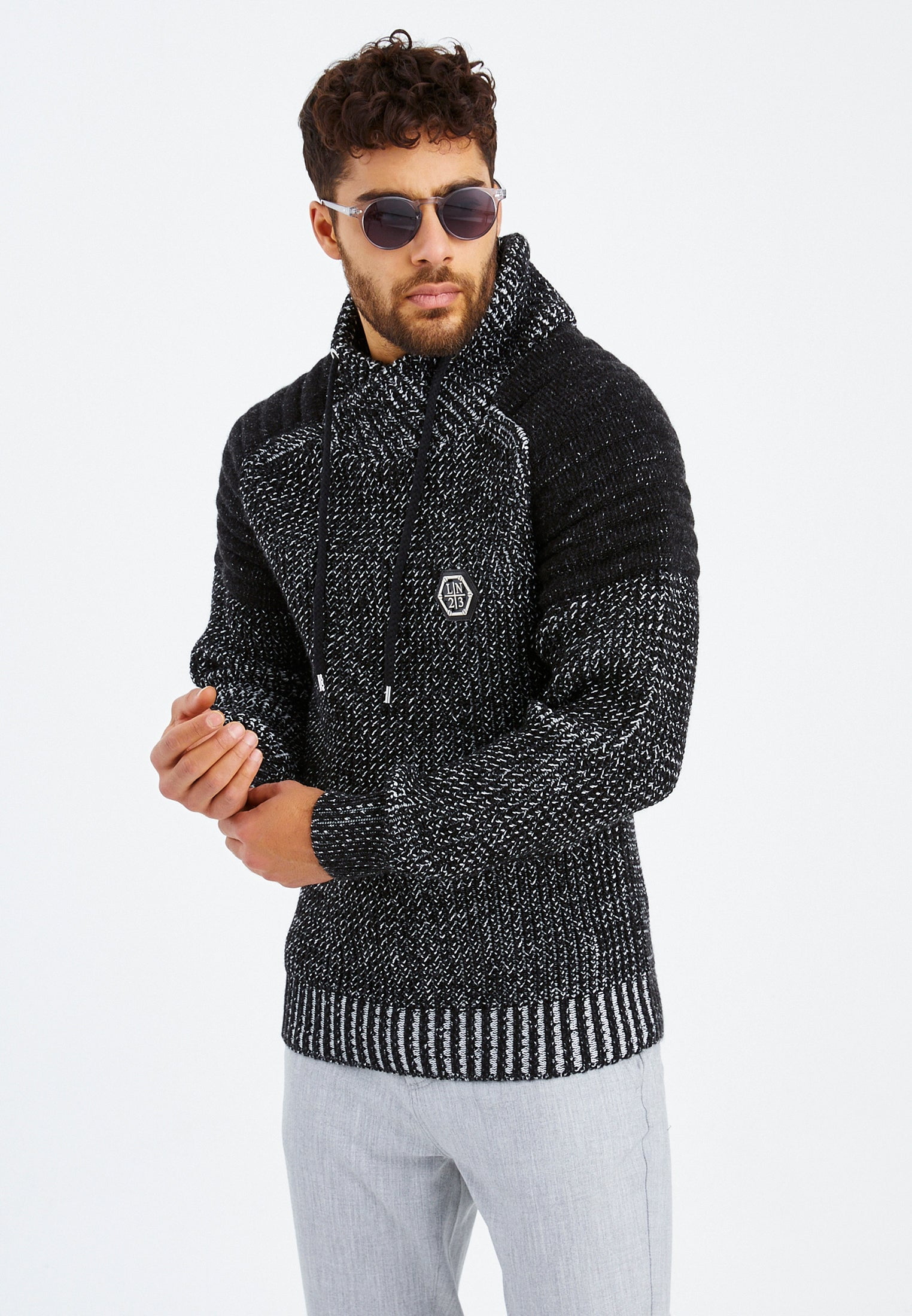 Chunky Knit Sweater With Shawl Collar - Walmart.com