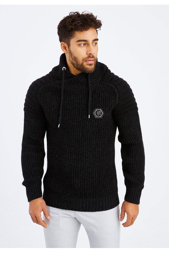 Chunky Knit Sweater With Shawl Collar