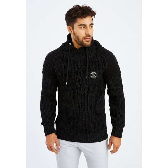 Chunky Knit Sweater With Shawl Collar