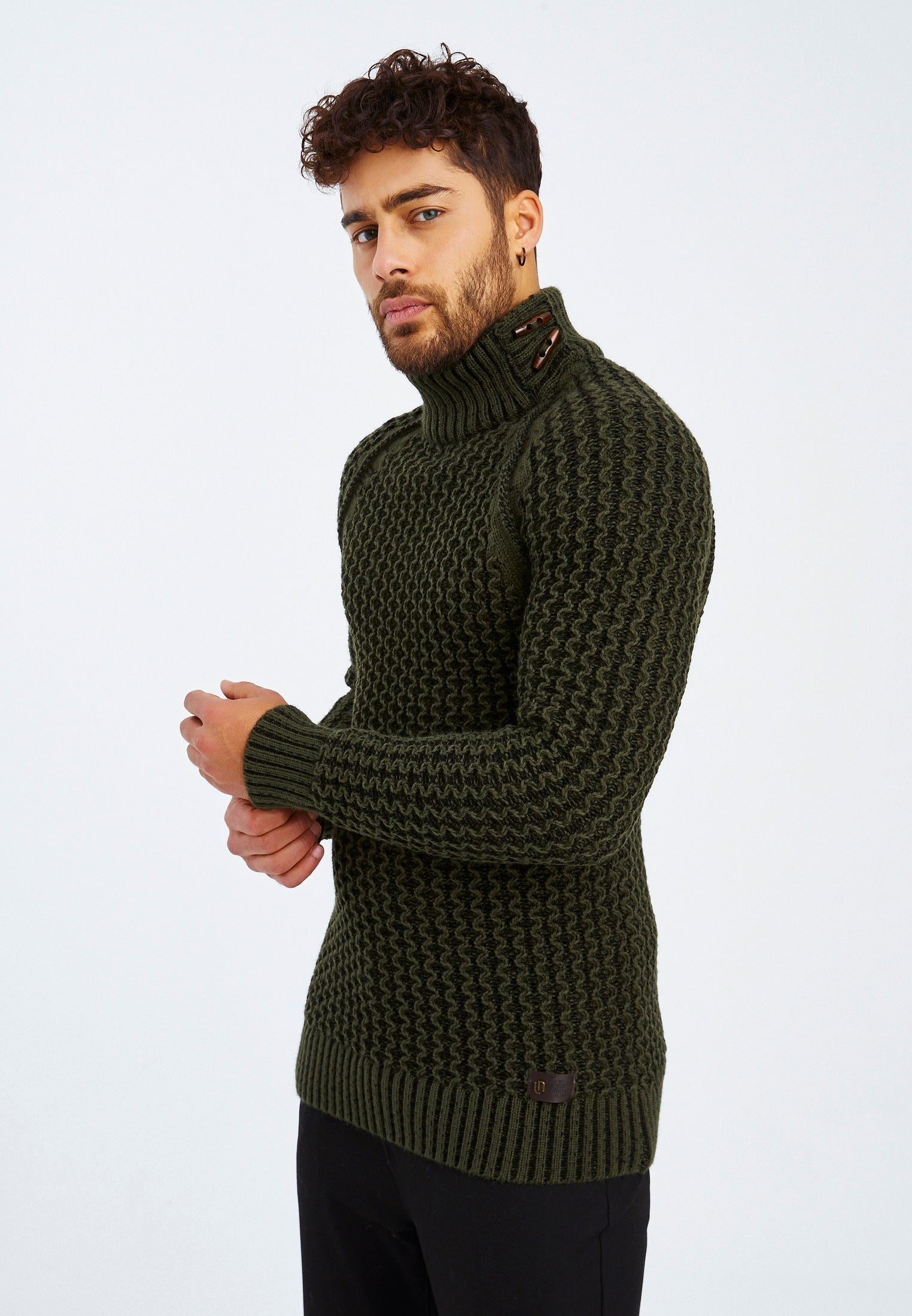 Chunky Knit Turtleneck Sweater for Women
