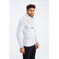 thumbnail image 1 of Chunky Knit Turtleneck Sweater - Ecru/Black, 1 of 11