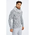 thumbnail image 1 of Chunky Knit Turtleneck Sweater - Ecru/Black, 1 of 11