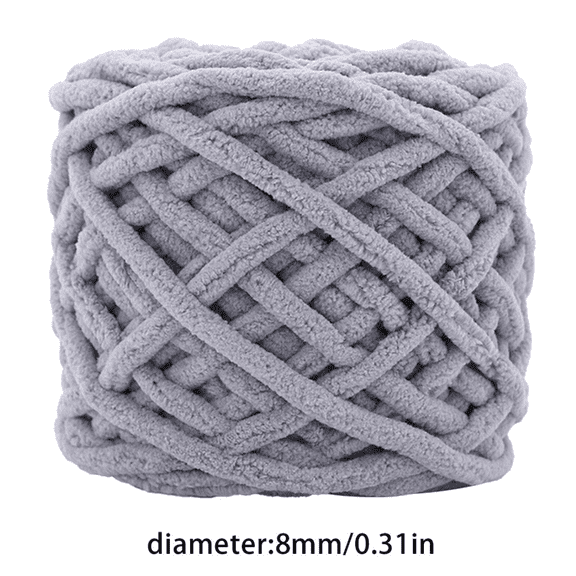 Chunky Knit Yarn Soft Velvet Yarn Crochet Knitting Blanket Yarn Diy Craft For Knit Sweaters Blankets Shoes Scarves Clothes, Ice Bar Line Single Strand Thick Wool Line Knitting Line By Shiogb