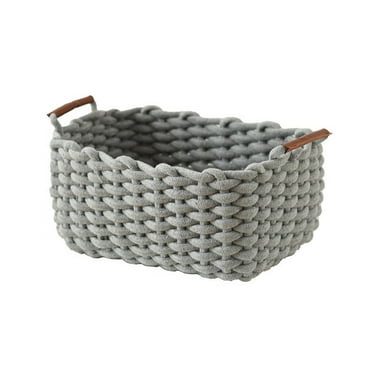 Chunky Knitted Storage Basket Woven Basket Thick Rope Storage Box Storage Basket Desktop Snack Sundries Basket Home Decor Deals Of The Day Clearance
