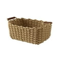 thumbnail image 1 of Chunky Knitted Storage Basket, Woven Rope Basket for Snacks and Sundries, Stylish Desktop Storage Box for Bedroom, Living Room, and Dorm Room Organization, 1 of 1