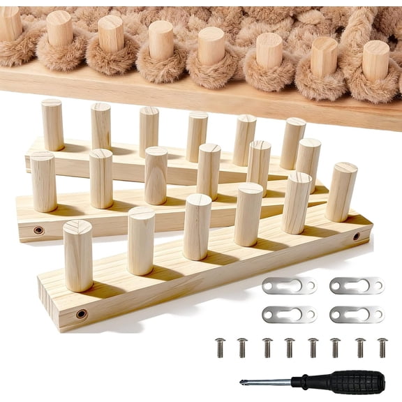 Chunky Knitting Blankets Loom, Thick Yarn Knitting Loom for Beginners, 11.6" to 35" Long Wooden Adjustable & Foldable & Portable Design DIY Machine, Birthday Gifts for Knitting Lover