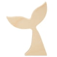 thumbnail image 1 of Chunky Mermaid Tail 4-inch, 1/2 inch Thick, Pack of 5 Unpainted Wood Cutouts for Crafts, & Summer Tiered Tray Decor Set, by Woodpeckers, 1 of 7