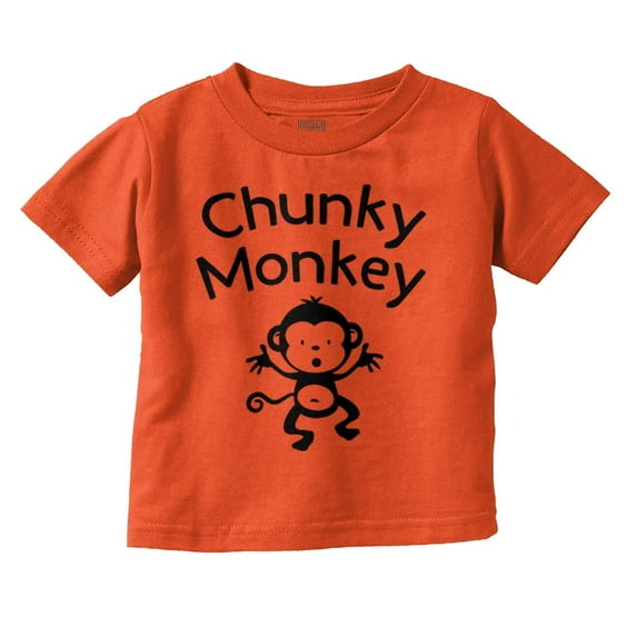 Chunky Monkey Adorable Animal Babies Toddler Boy Girl T Shirt Infant Toddler Brisco Brands 12M