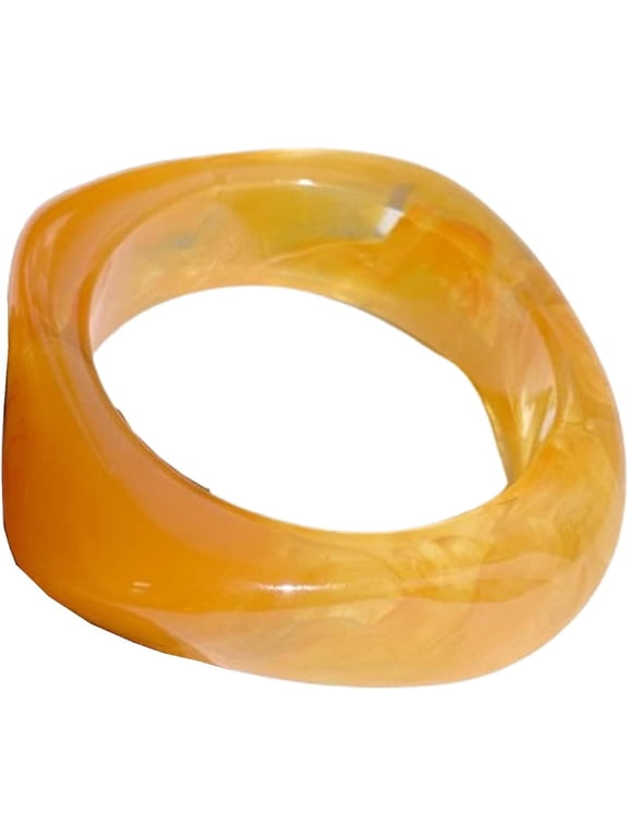 Chunky Multicolor Acrylic Bangle,Vintage Irregular Large Bracelets Resin Plastic Candy Bracelet Geometric Polygon Transparent Bangle Statement Y2K Bracelet for Women