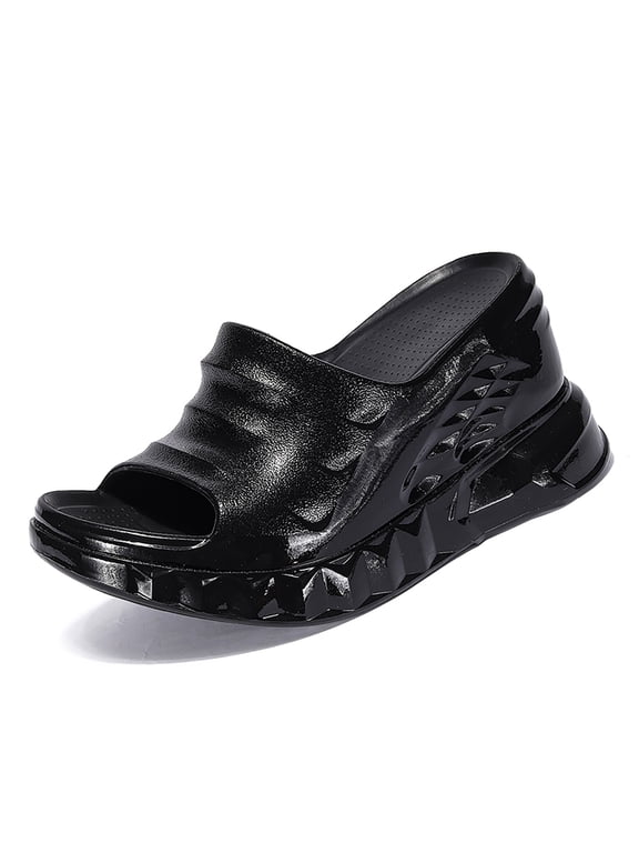 Chunky Platform Wedge Sandals for Women Non-Slip Sandals with Height Boost for Daily Outdoor Use