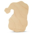 thumbnail image 1 of Chunky Santa Cutout 4-inch, Pack of 50 Wooden Shapes for Crafts, Christmas Home Decor & Tiered Tray Decoration, by Woodpeckers, 1 of 8