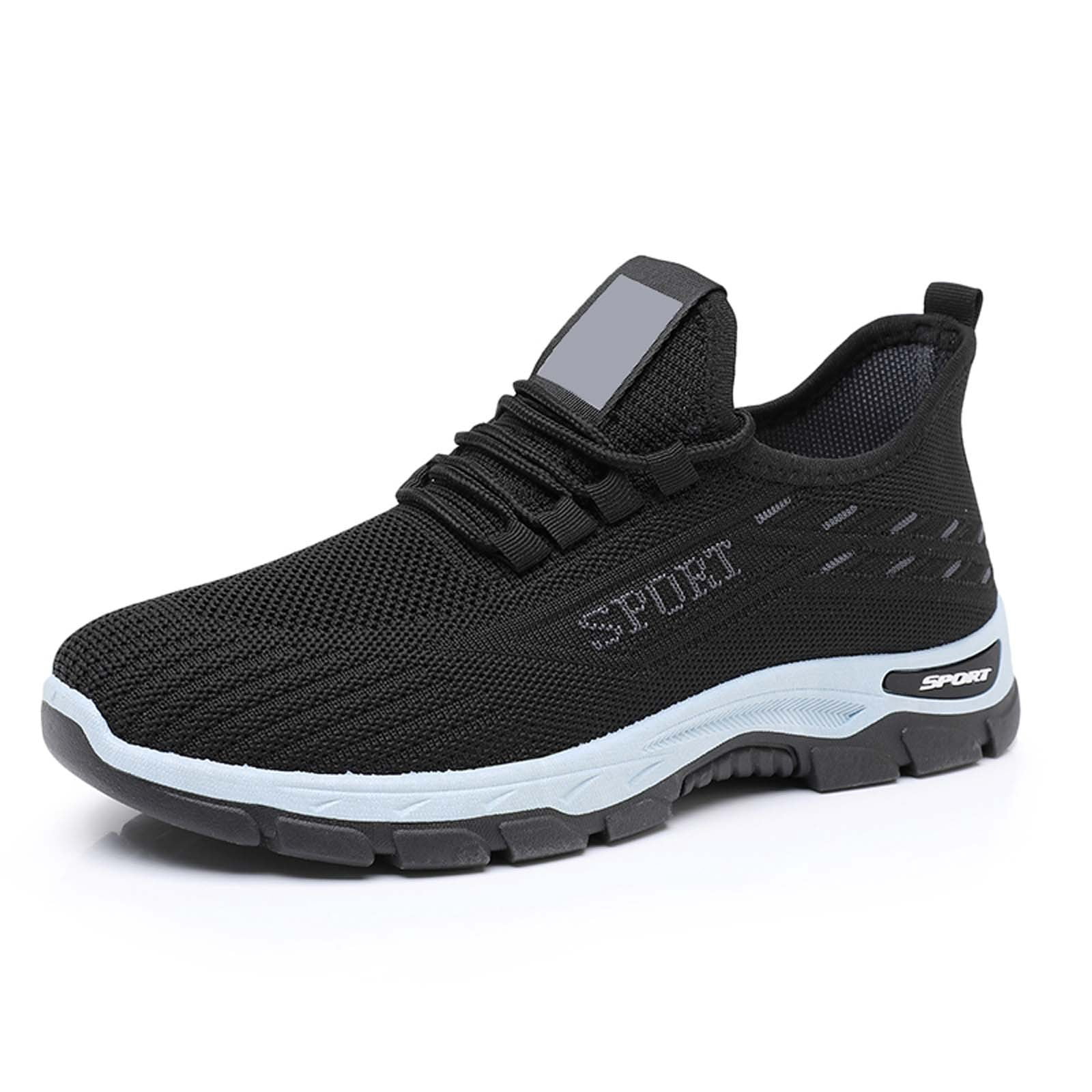 Sneakers for Men Classic Lightweight Square-Toe Running Cushioning Shoes Zero Drop for Work Gym Workout Sports Atheletic