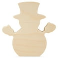 thumbnail image 1 of Chunky Snowman Shelf Sitter 4-inch, Pack of 5 Blank Wooden Snowman Decor, Christmas Tiered Tray Decor for Winter Crafts, by Woodpeckers, 1 of 7