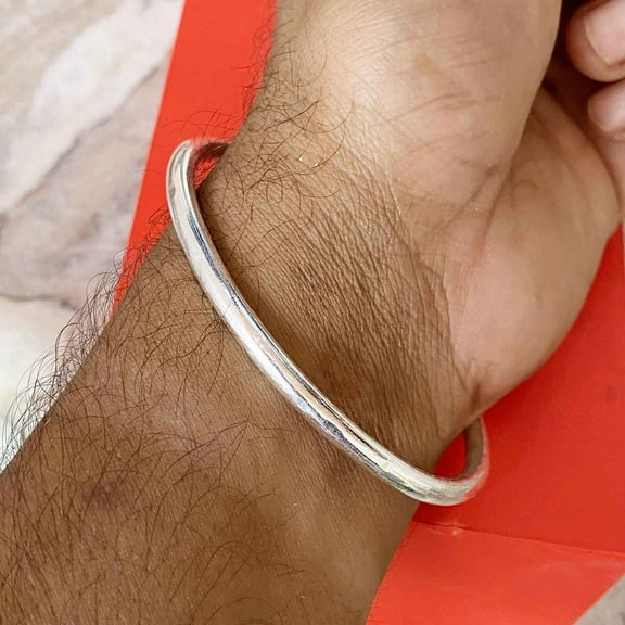 Chunky Solid Silver Bangle