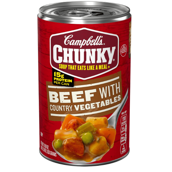 Chunky Soup, Beef Soup with Country Vegetables, 18.8 Oz Can