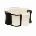 thumbnail image 1 of Chunky Square Bead Stretch Bracelet Black and White, 1 of 5