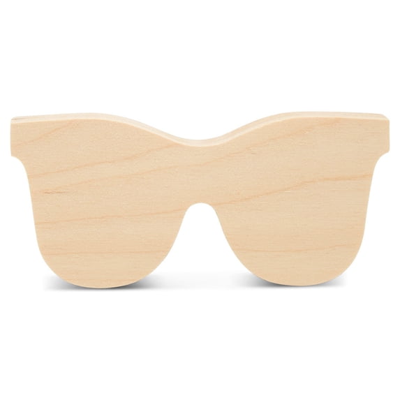Chunky Sunglasses Cutout 4-inch, 1/2 inch Thick, Pack of 3 Wooden Shapes, Unfinished Wood Crafts for Summer Decor Tray, by Woodpeckers