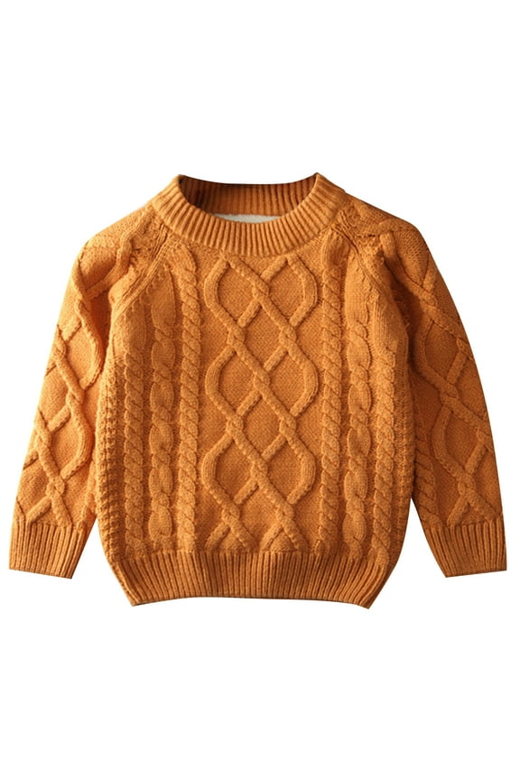 Chunky Sweater Toddler Baby Girl Winter Clothes Cute Flower Sweater Crewneck Pullover Long Sleeve Knit Newborn Infant Sweaters