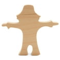 thumbnail image 1 of Chunky Thanksgiving Scarecrow Wooden Cutout 4-inch, Pack of 2, Wooden Halloween Cutouts for Fall Decor Tiered Tray, by Woodpeckers, 1 of 6