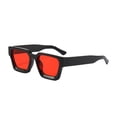 thumbnail image 1 of Thick Square Retro Sunglasses UV400 Protection Lightweight Outdoor Driving Shades Unisex, 1 of 4