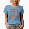 thumbnail image 1 of Chunky Thighs & Pumpkin Pies with Autumn or Fall Pie Art Merch Gift, Baby Blue T-Shirt, 2XL, 1 of 5
