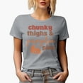thumbnail image 1 of Chunky Thighs & Pumpkin Pies with Autumn or Fall Pie Art Merch Gift, Heather Grey T-Shirt, 3XL, 1 of 5
