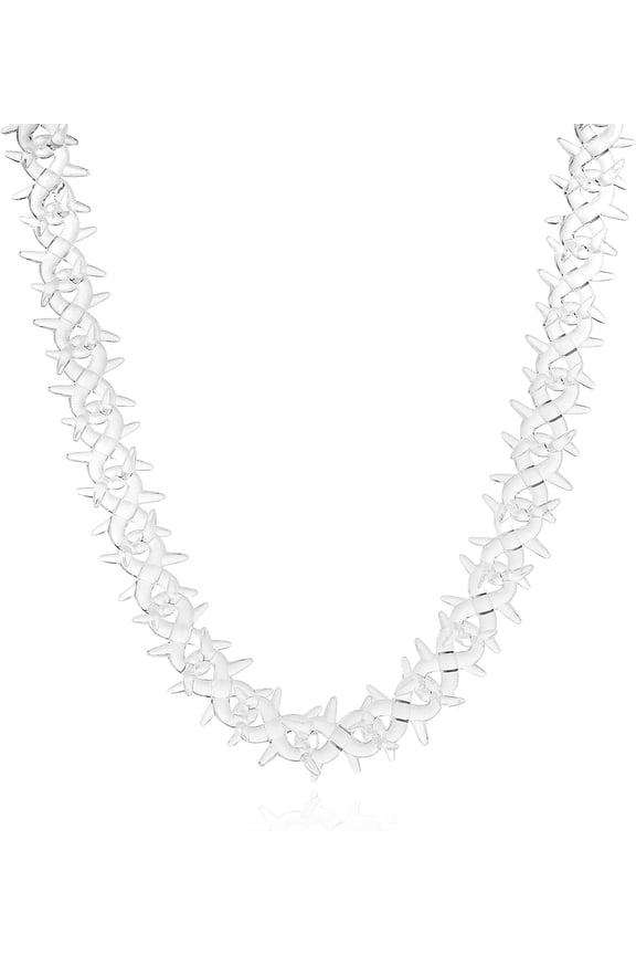 Chunky Transparent Acrylic Spike Necklace for Men Goth Choker Collar