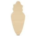 thumbnail image 1 of Chunky Unfinished Wooden Carrot Cutout 4-inch, Pack of 100 Nature Themed Wood Crafts Unfinished, DIY Easter Decoration, by Woodpeckers, 1 of 7