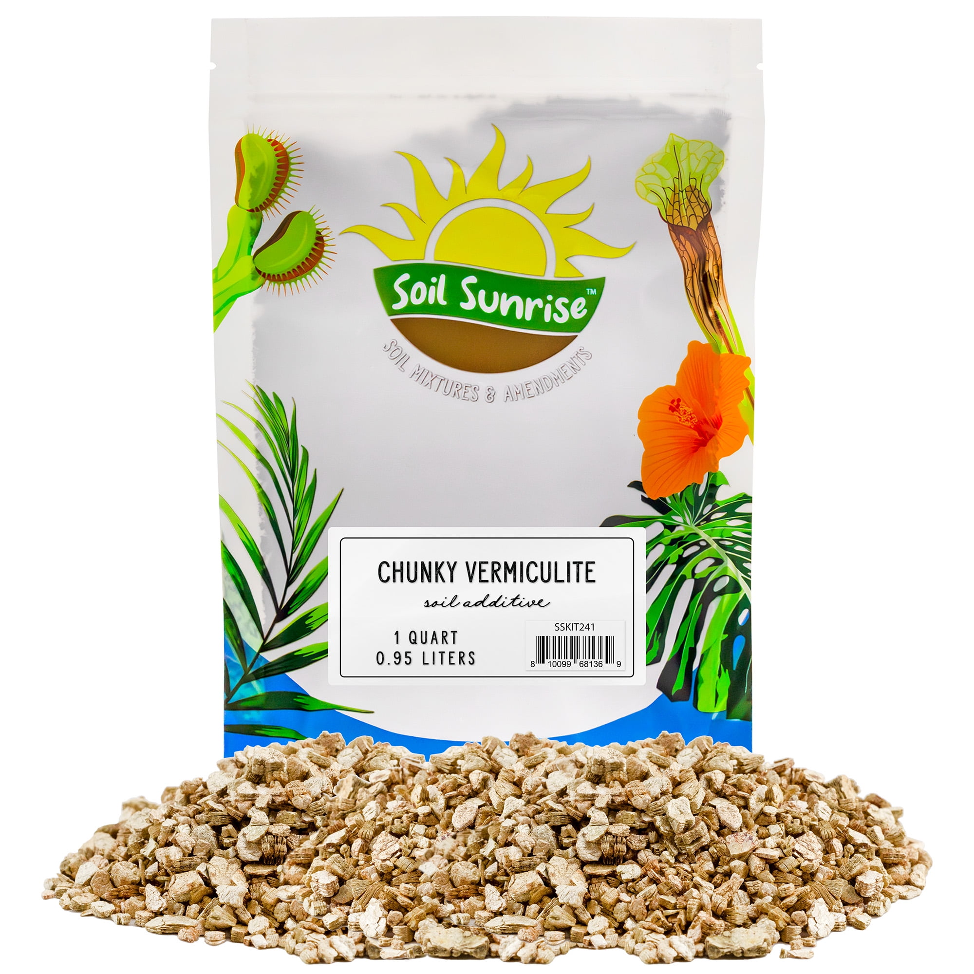 Chunky Vermiculite Soil Supplement (1 Quart), Potting Mix Additive for