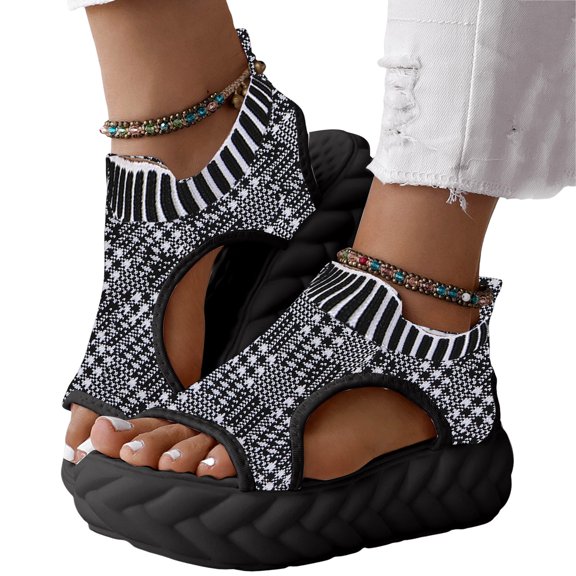 Walking Sandals for Women Fashion Casual Breathable Platform Thick Sole Athletic Gladiater Sandals