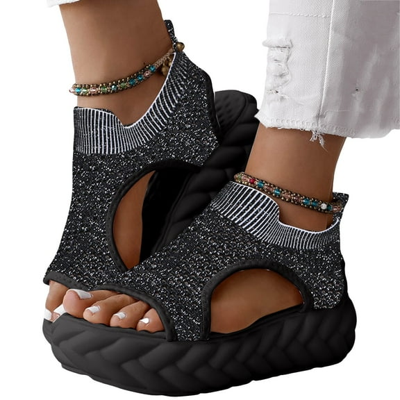 Walking Sandals for Women Fashion Casual Breathable Platform Thick Sole Athletic Gladiater Sandals