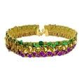 thumbnail image 1 of Chunky Wide Sexy Lace Velvet Short Collar Necklace，Shiny Thick Rhinestone Metal Sequins Choker Necklace Party Costume Jewelry for Women Multicolor, 1 of 4
