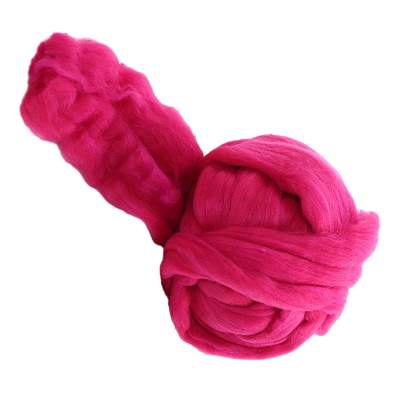 Generic Thick Chunky Yarn Jumbo Tubular Crochet Rose Red @ Best Price  Online