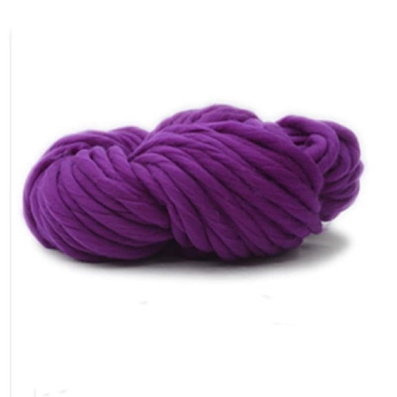 Chunky Wool Yarn, DIY Super Soft Bulky Arm Knitting Wool Roving Crocheting Yarn for Hand-Woven Knitting